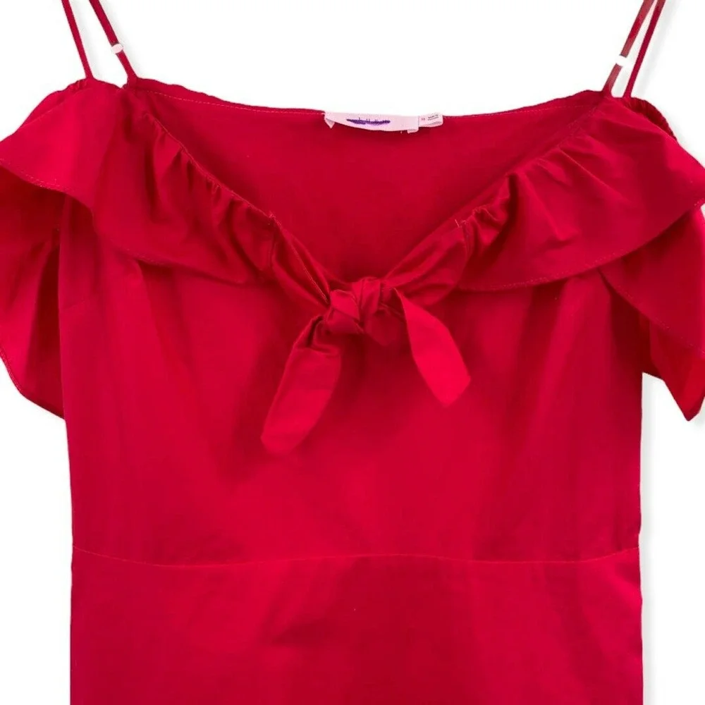 Lush Pink Ruffle Off Shoulder Dress Medium‎